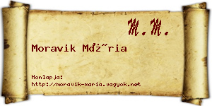 Moravik Mária névjegykártya